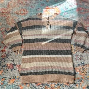 American Eagle Outfitters Multicolor Striped Crewneck Sweater Dress